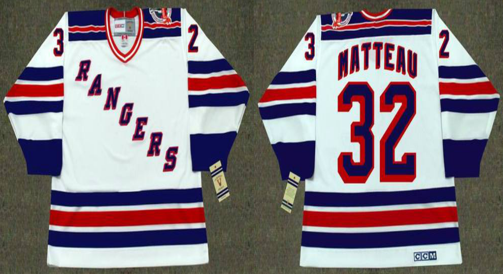 2019 Men New York Rangers #32 Matteau white CCM NHL jerseys